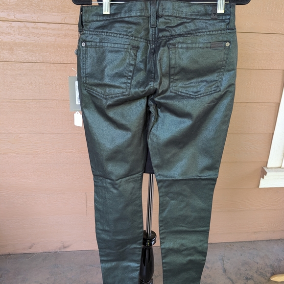 7 For All Mankind Metallic Black Jeans - Picture 6 of 8